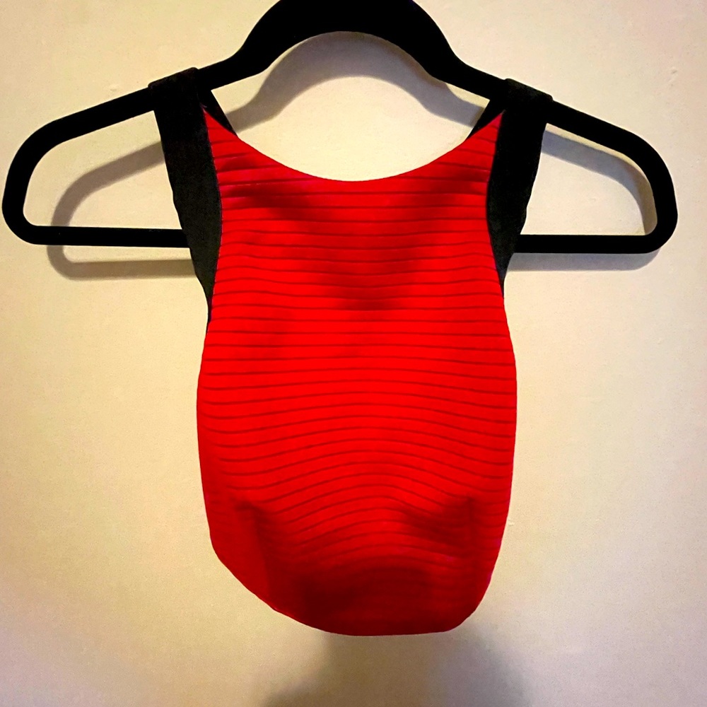 Red crop top